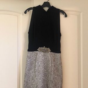 Beautiful black and gold prom dress